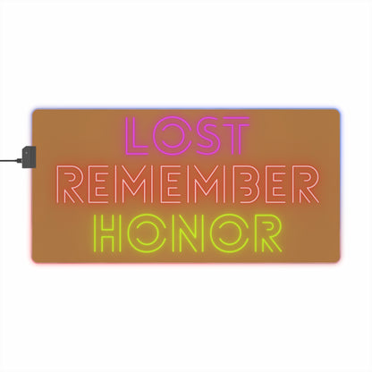 LED Gaming Mouse Pad: Lost Remember Honor Lite Brown