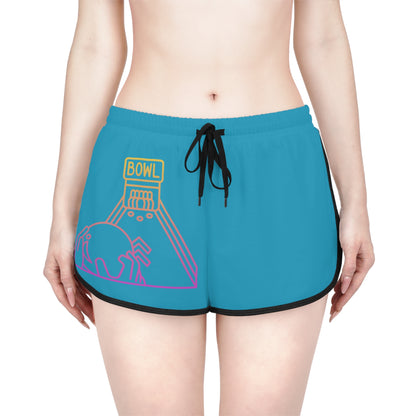 Women's Relaxed Shorts: Bowling Turquoise