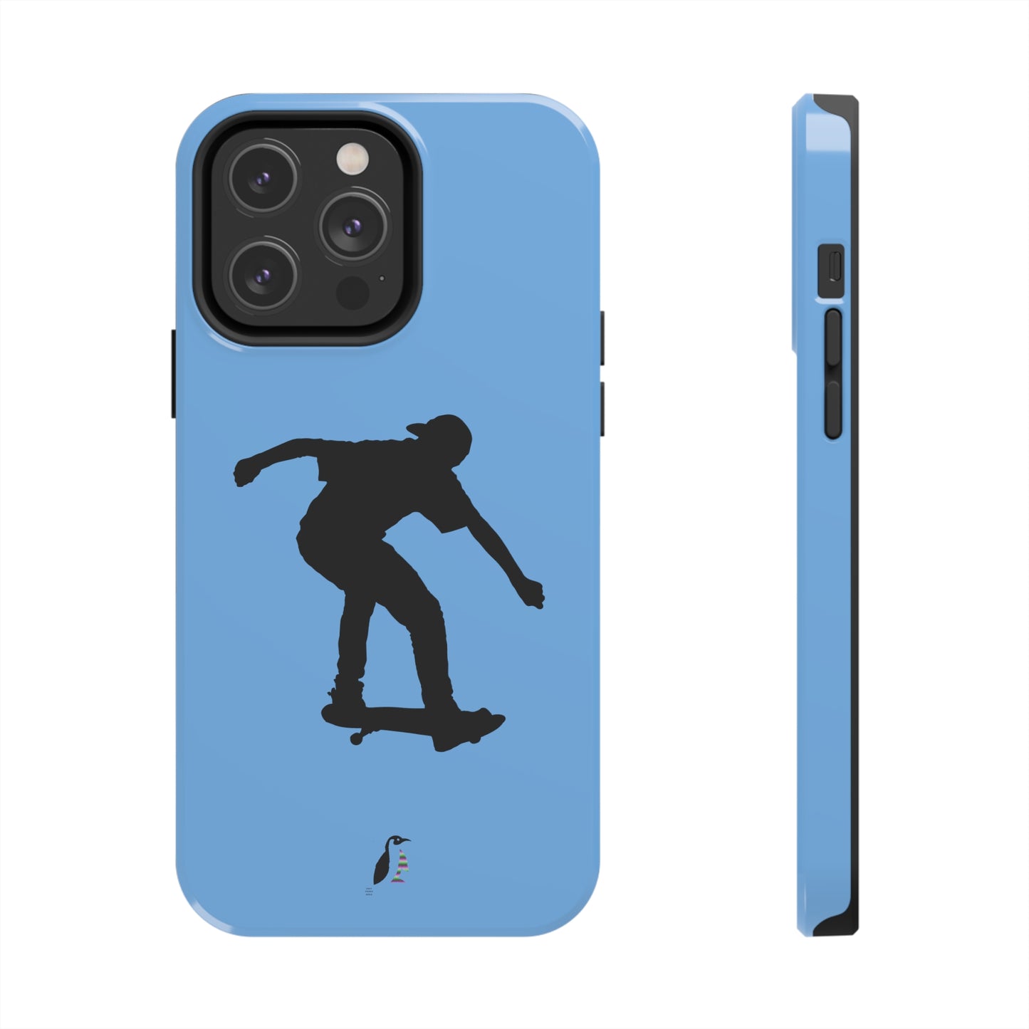 Tough Phone Cases (for iPhones): Skateboarding Lite Blue
