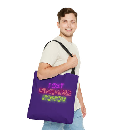 Tote Bag: Lost Remember Honor Purple