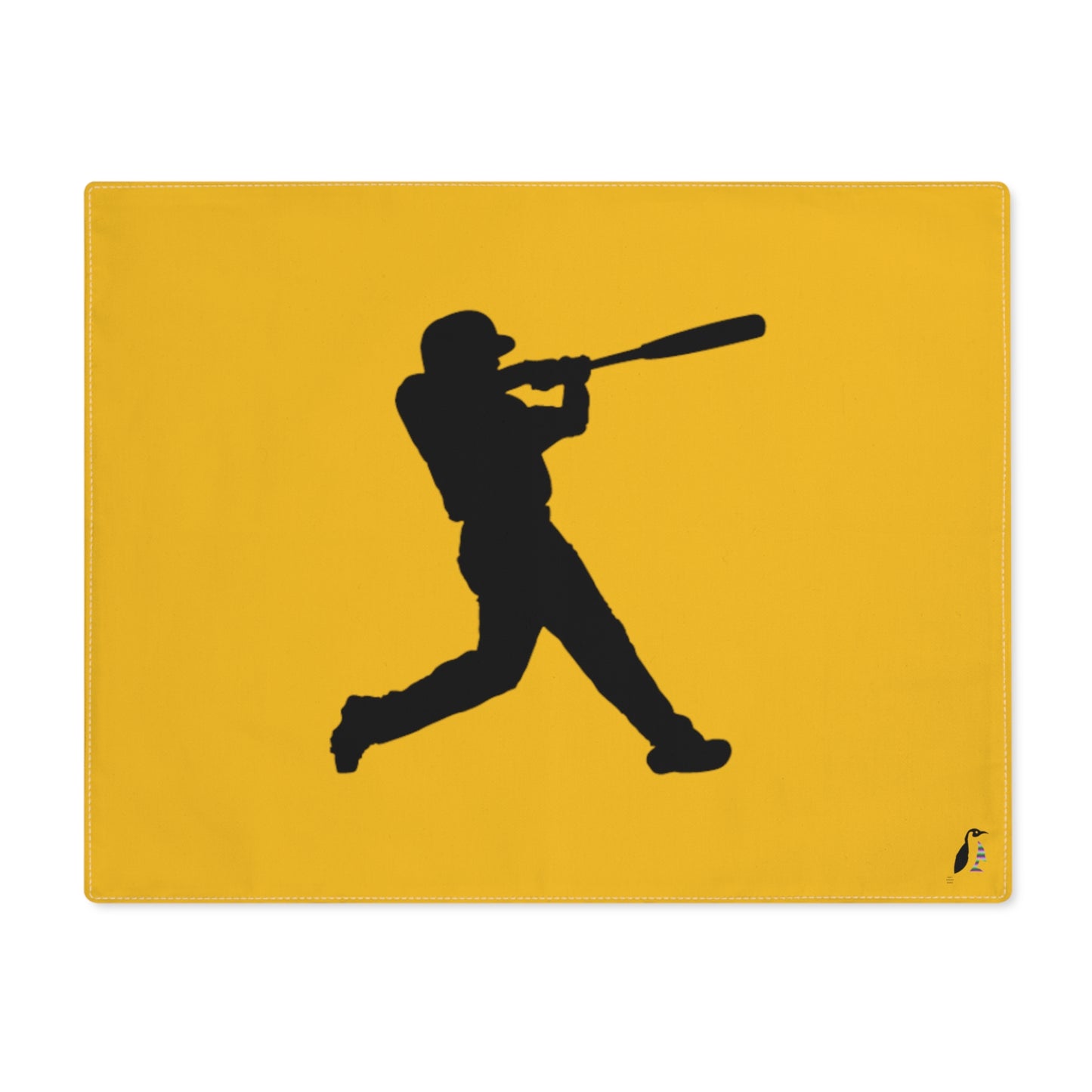 Placemat, 1pc: Baseball Yellow