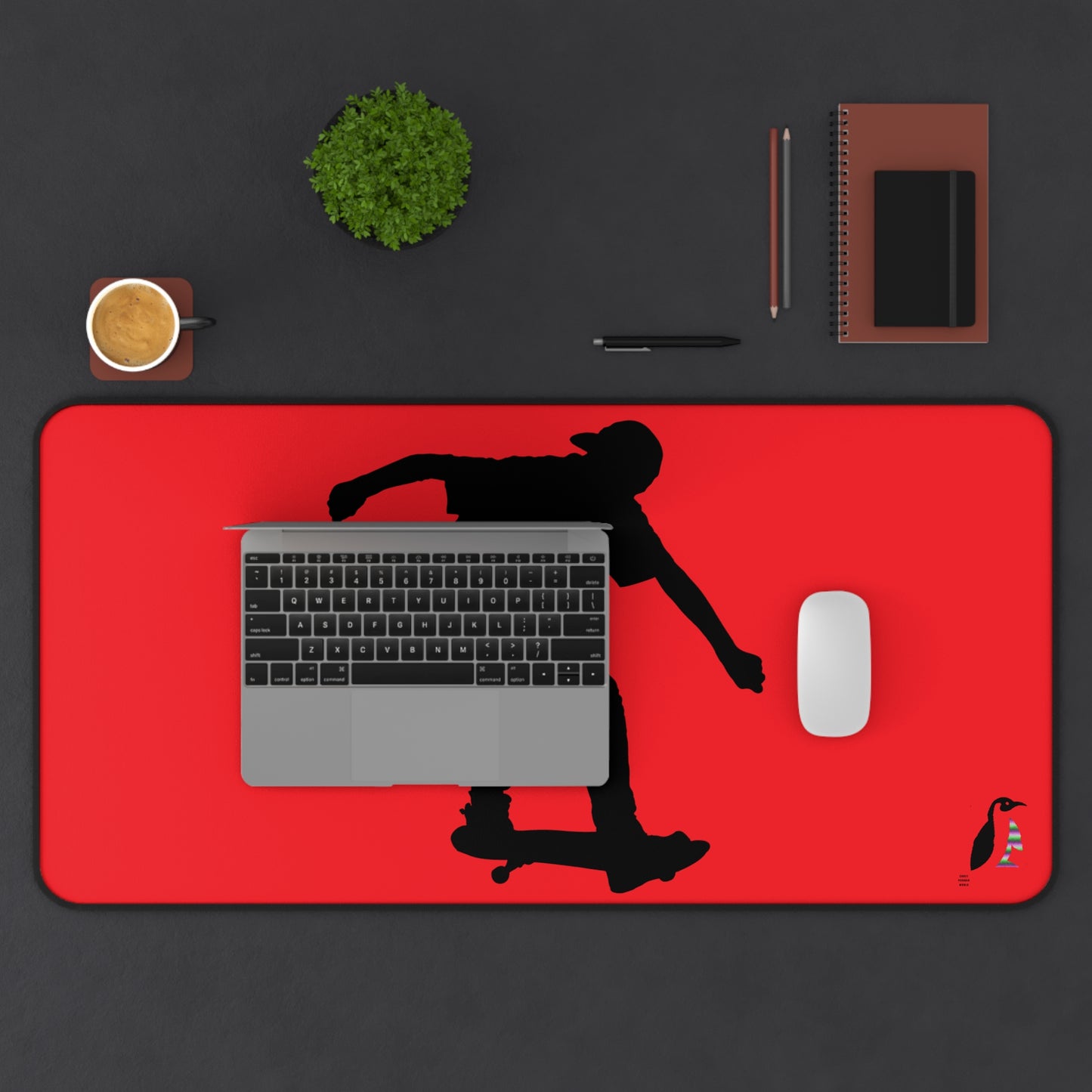 Desk Mat: Skateboarding Red