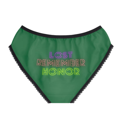 Women's Briefs: Lost Remember Honor Dark Green