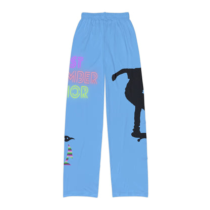 Kids Pajama Pants: Skateboarding Lite Blue