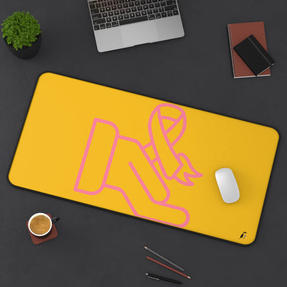 Desk Mat: Fight Cancer Yellow