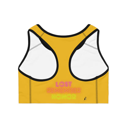 Sports Bra: Soccer Yellow