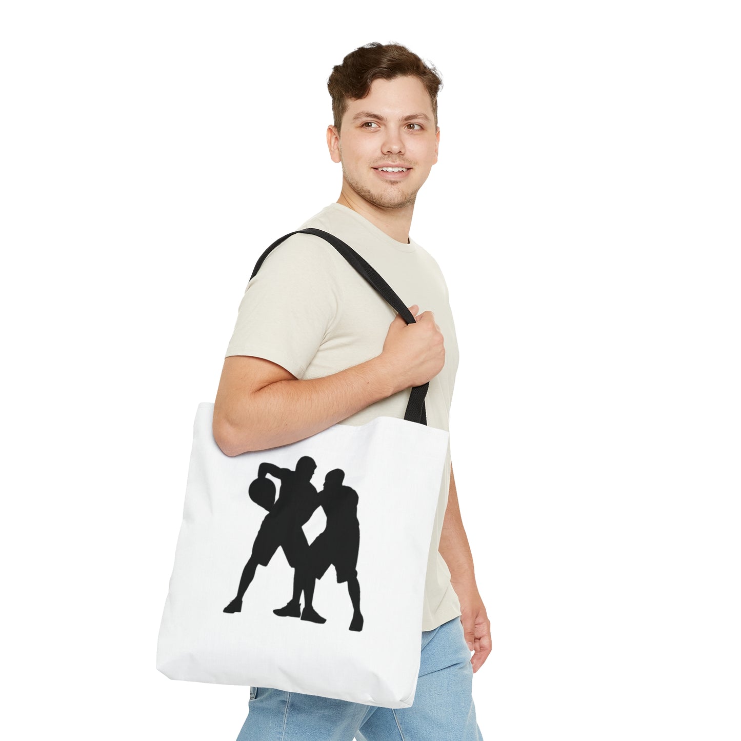 Tote Bag: Basketball White