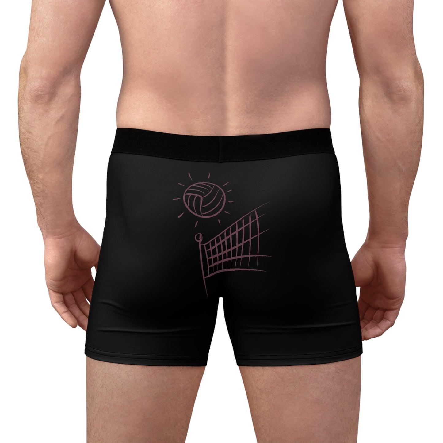 Men's Boxer Briefs: Volleyball Black