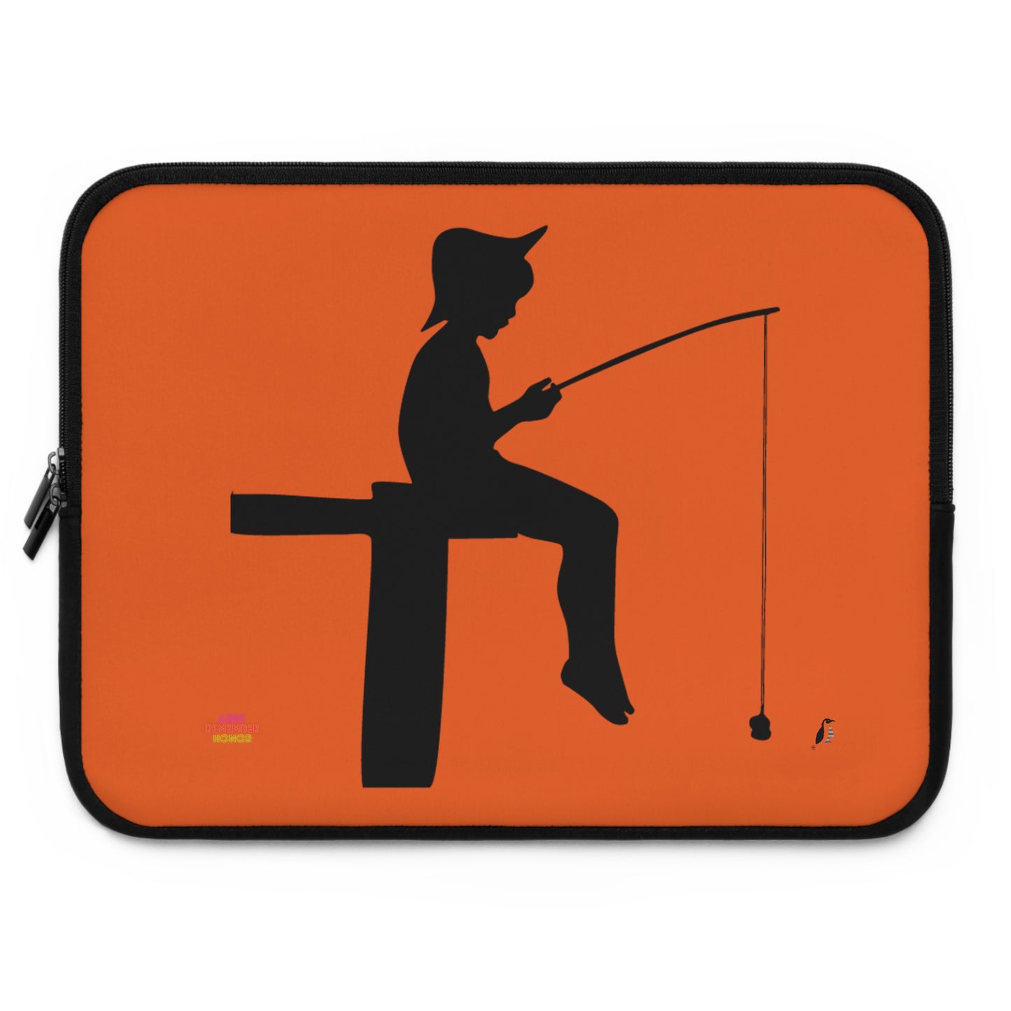 Laptop Sleeve: Fishing Orange