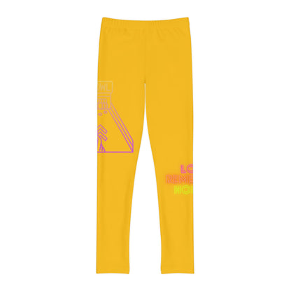 Youth Full-Length Leggings: Bowling Yellow