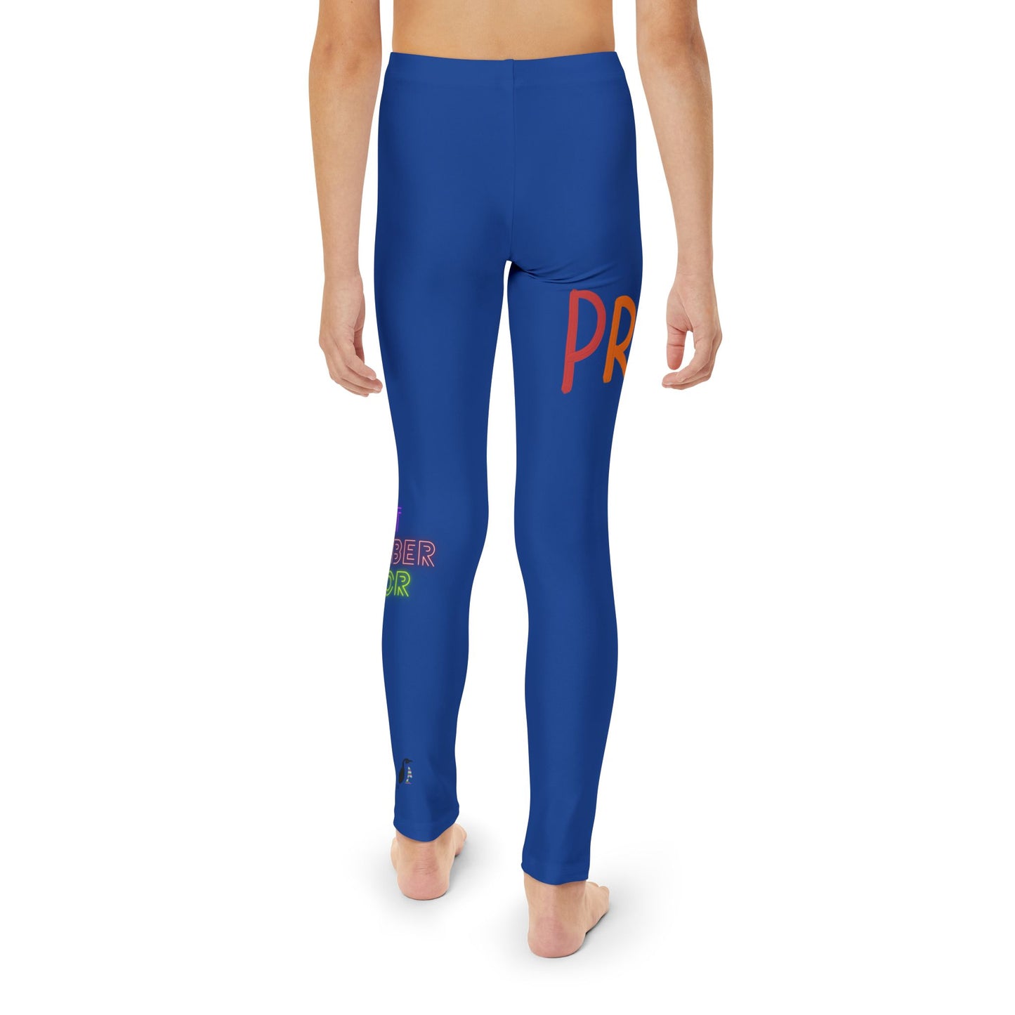 Youth Full-Length Leggings: LGBTQ Pride Dark Blue