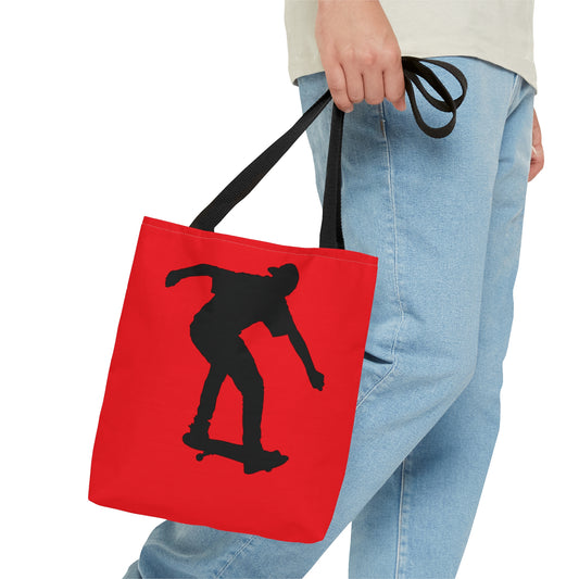 Tote Bag: Skateboarding Red