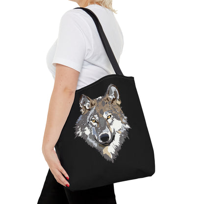 Tote Bag: Wolves Black