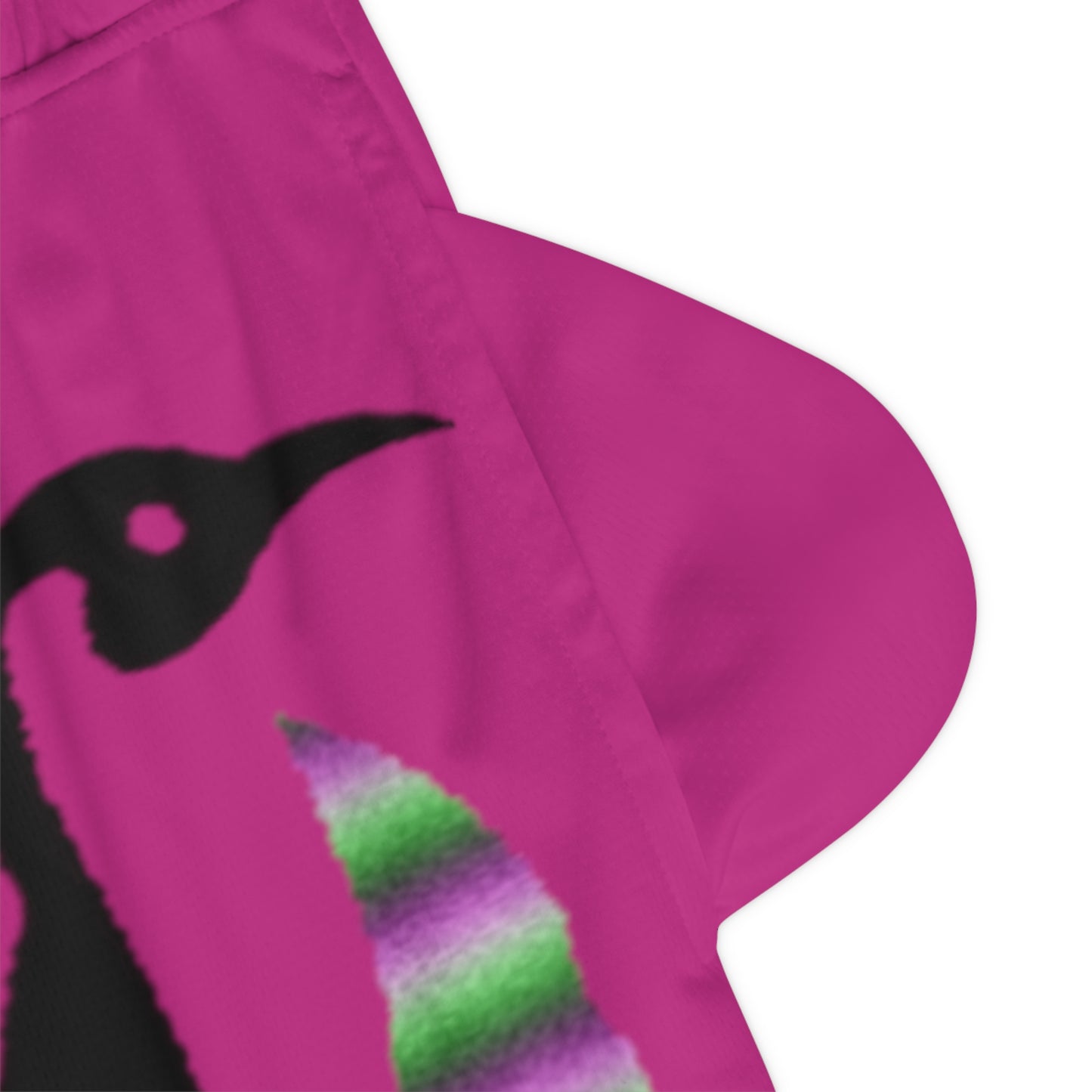 Basketball Rib Shorts: Crazy Penguin World Logo Pink