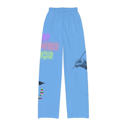 Kids Pajama Pants: Writing Lite Blue