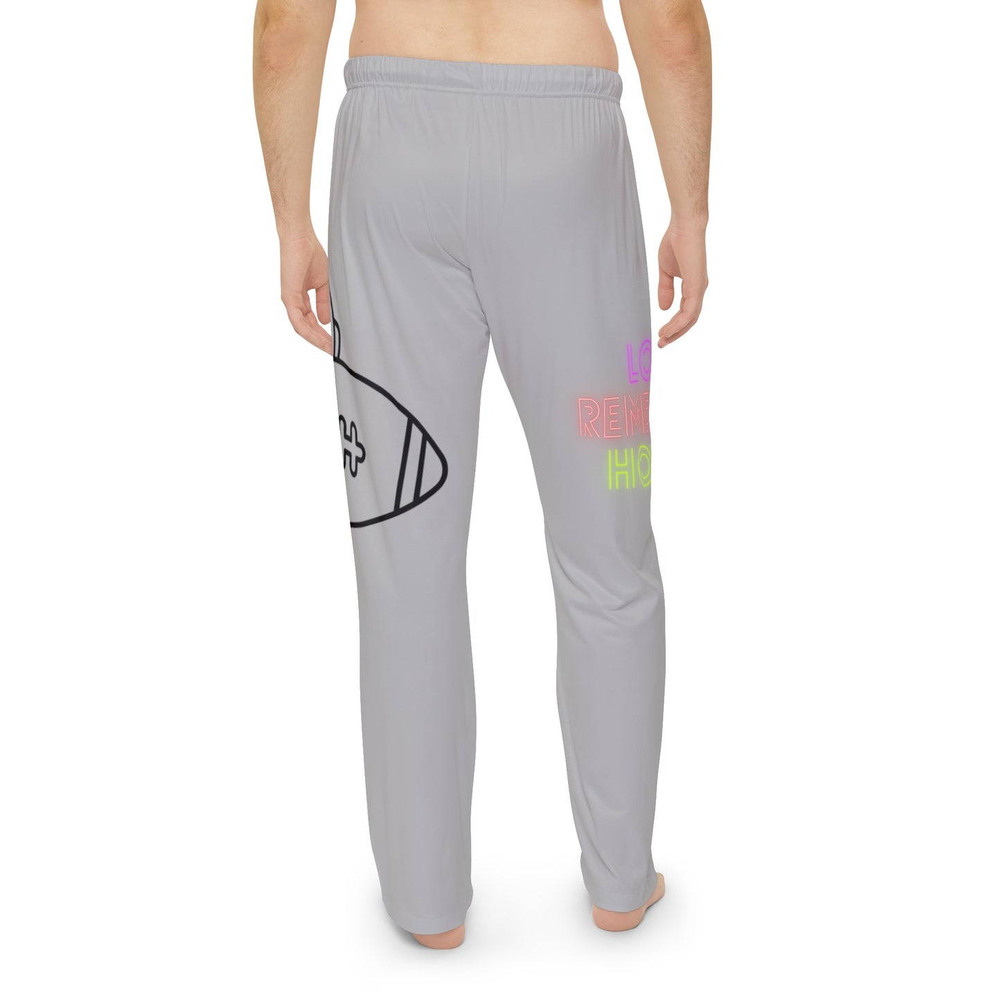 Men's Pajama Pants: Football Lite Grey