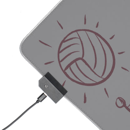 LED Gaming Mouse Pad: Volleyball Grey