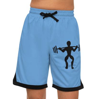 Basketball Rib Shorts: Weightlifting Lite Blue