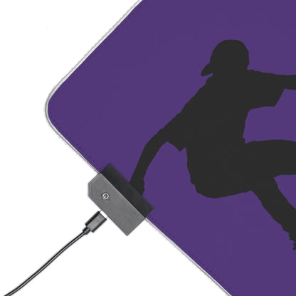 LED Gaming Mouse Pad: Skateboarding Purple