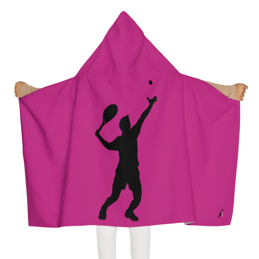 Youth Hooded Towel: Tennis Pink