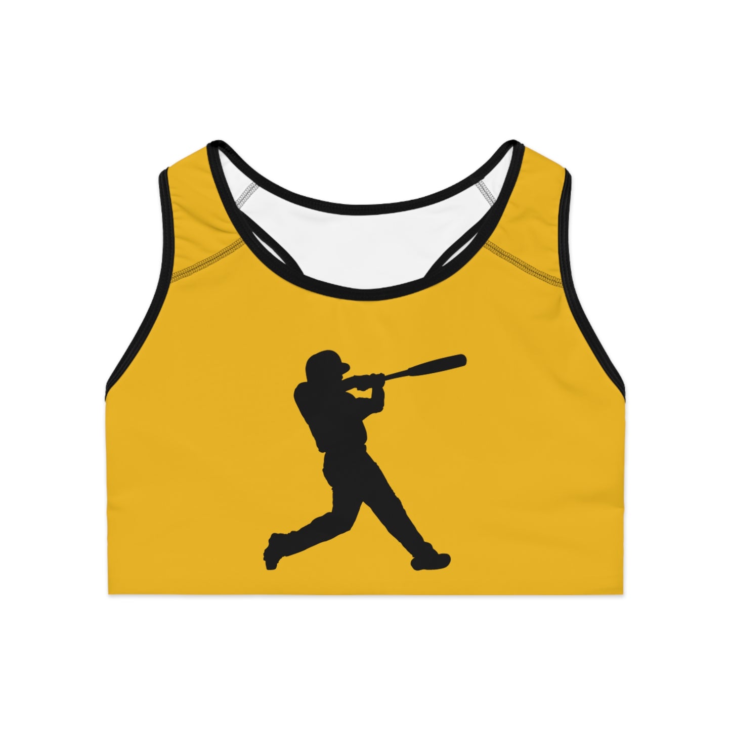 Sports Bra: Baseball Yellow