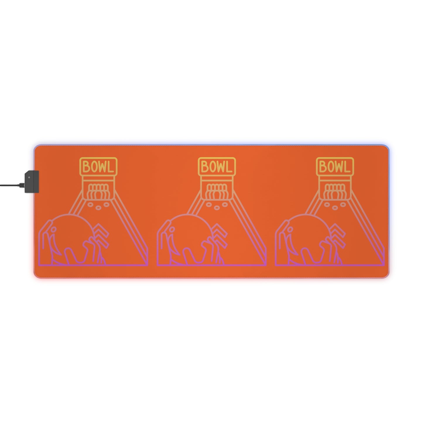 LED Gaming Mouse Pad: Bowling Orange