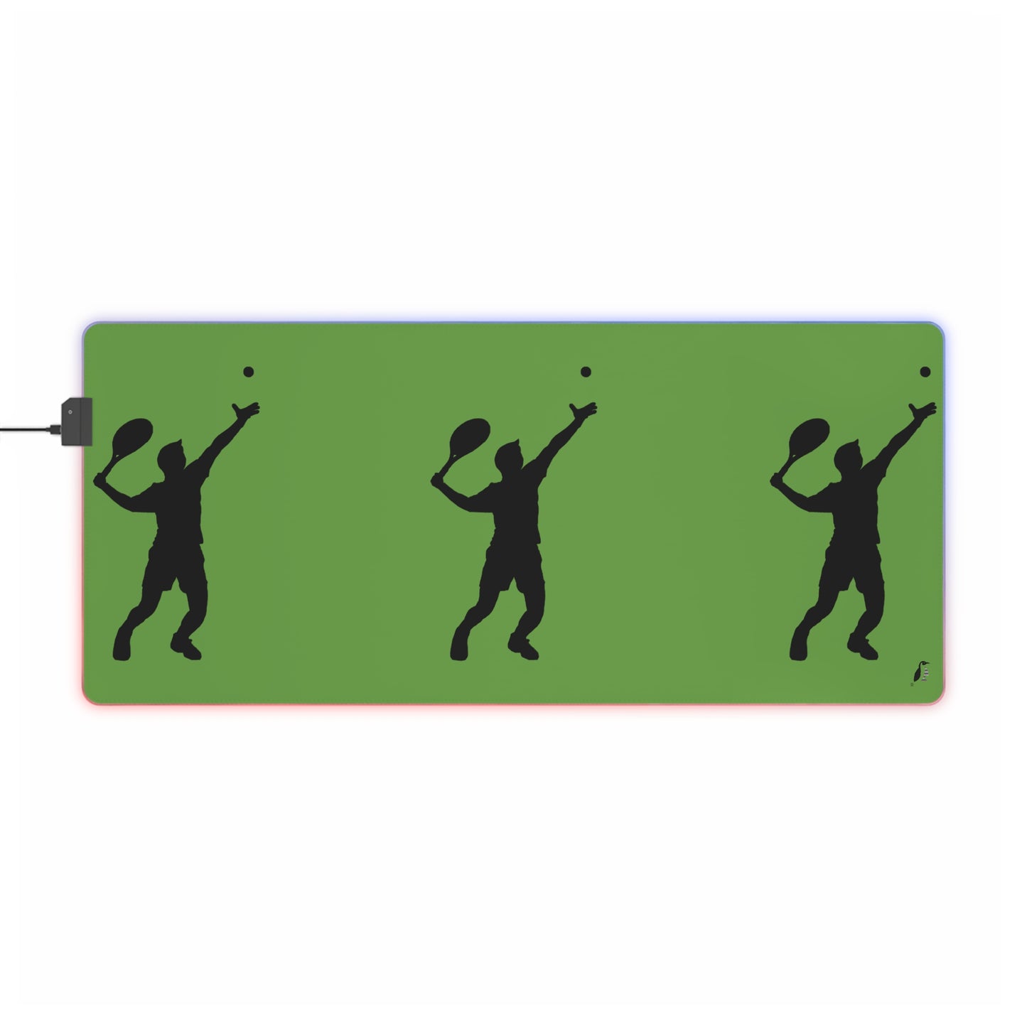 LED Gaming Mouse Pad: Tennis Green