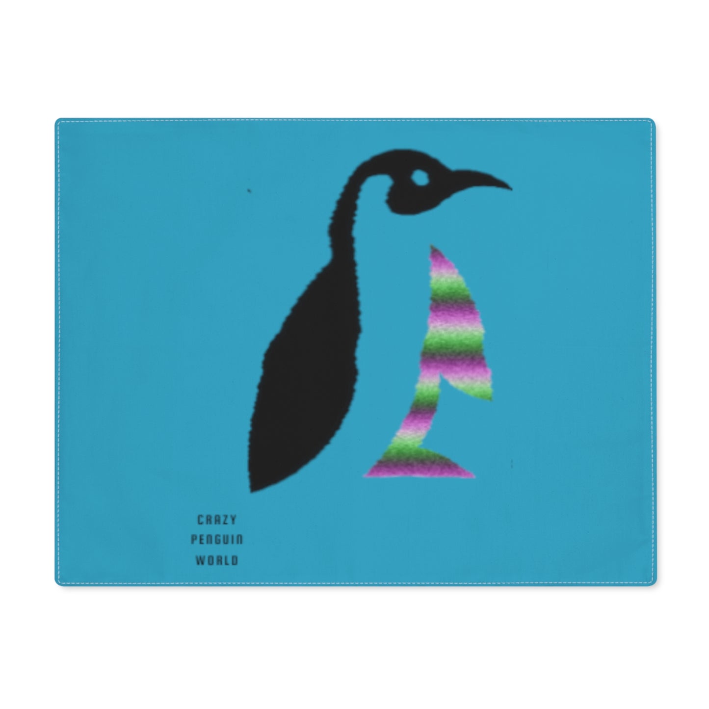 Placemat, 1pc: Crazy Penguin World Logo Turquoise