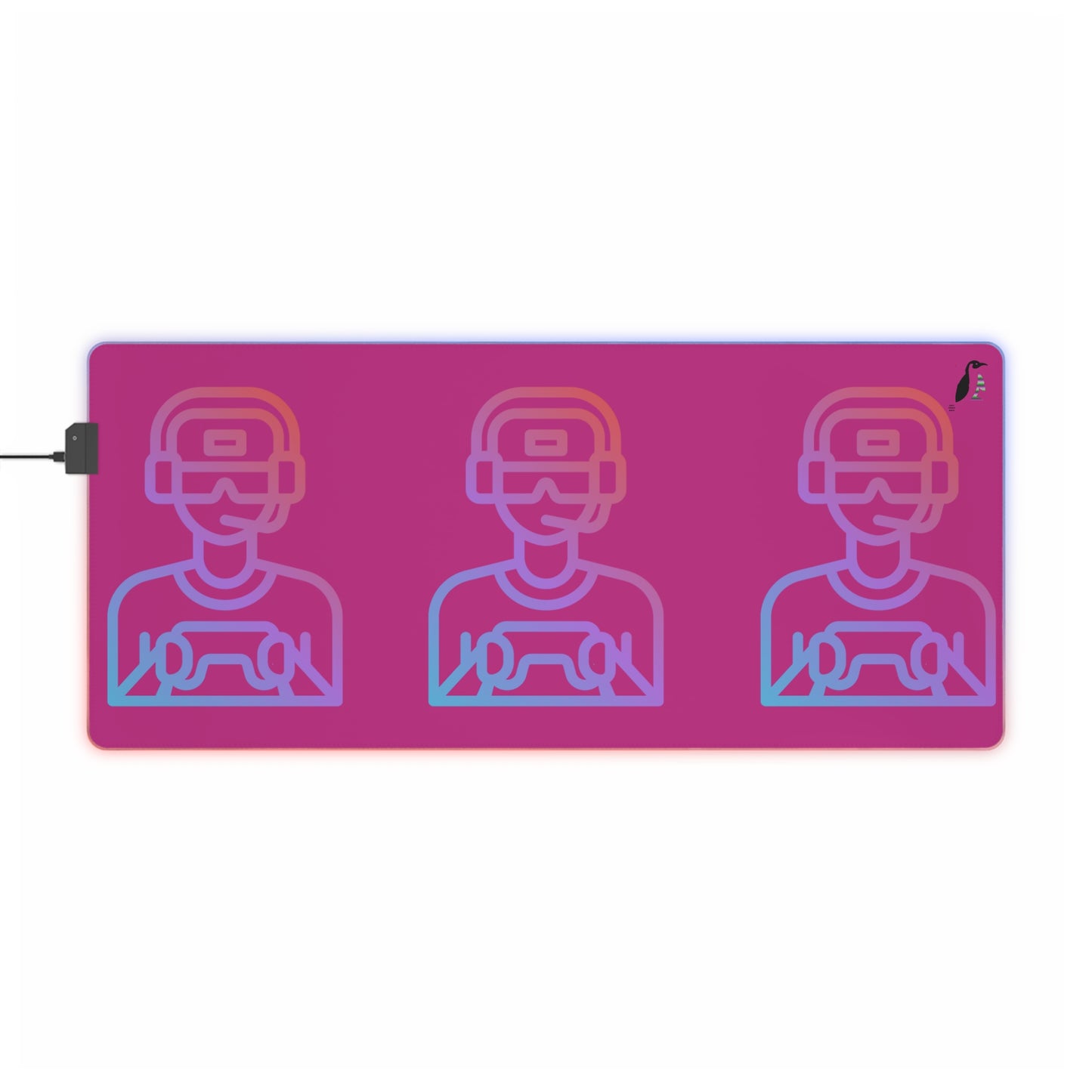 LED Gaming Mouse Pad: Gaming Pink