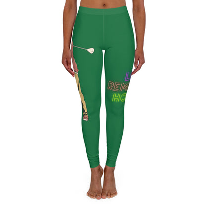 Women's Spandex Leggings: Golf Dark Green