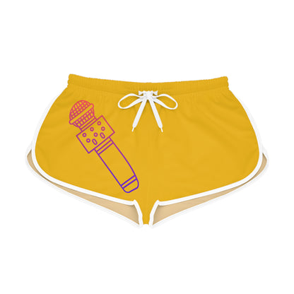 Women's Relaxed Shorts: Music Yellow