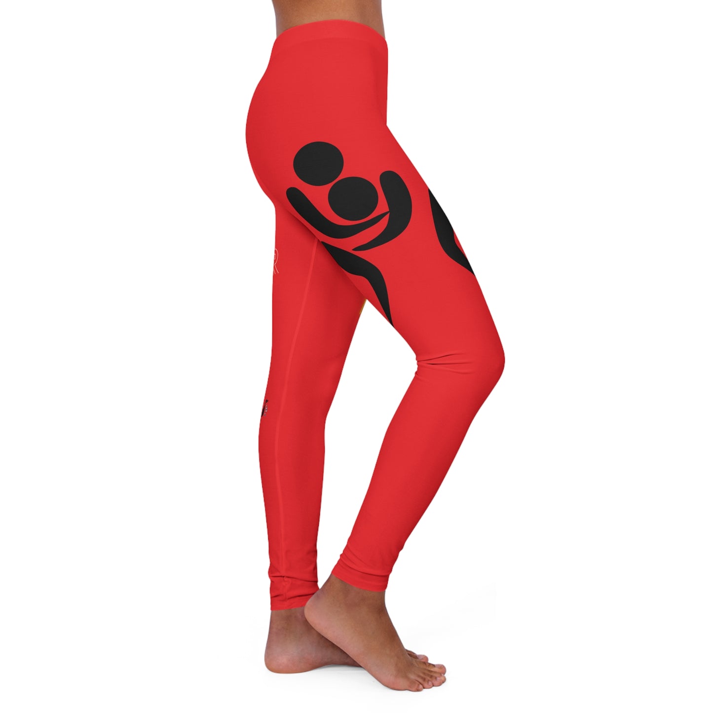 Women's Spandex Leggings: Wrestling Red