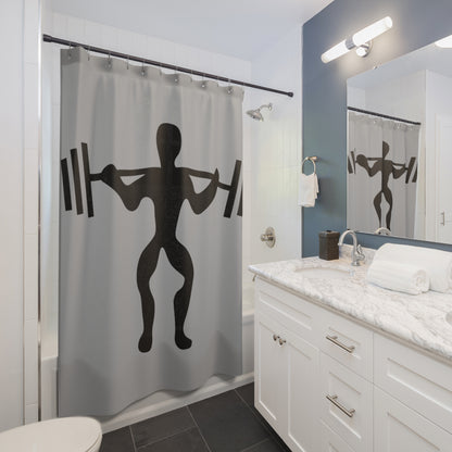 Shower Curtains: #1 Weightlifting Lite Grey