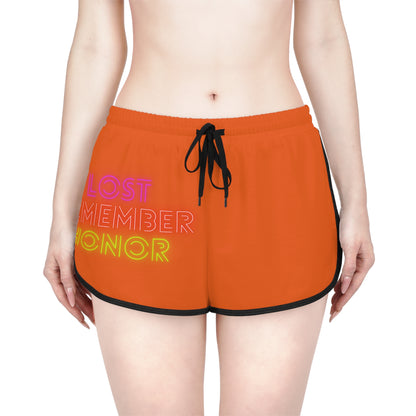 Women's Relaxed Shorts: Lost Remember Honor Orange