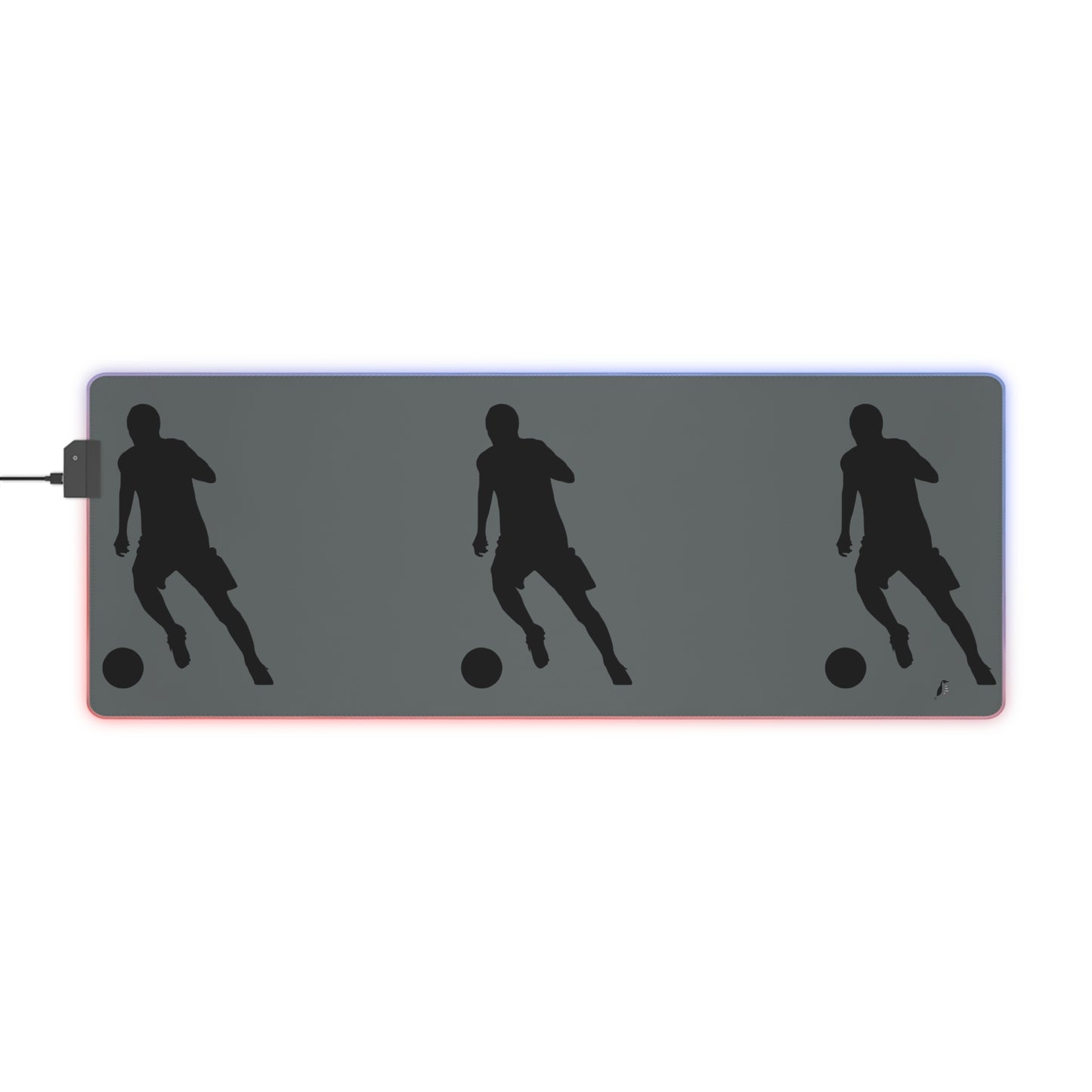 LED Gaming Mouse Pad: Soccer Dark Grey