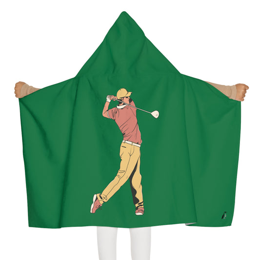 Youth Hooded Towel: Golf Dark Green