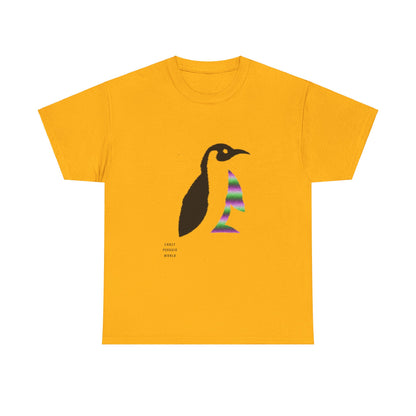 Heavy Cotton Tee: Crazy Penguin World Logo #1