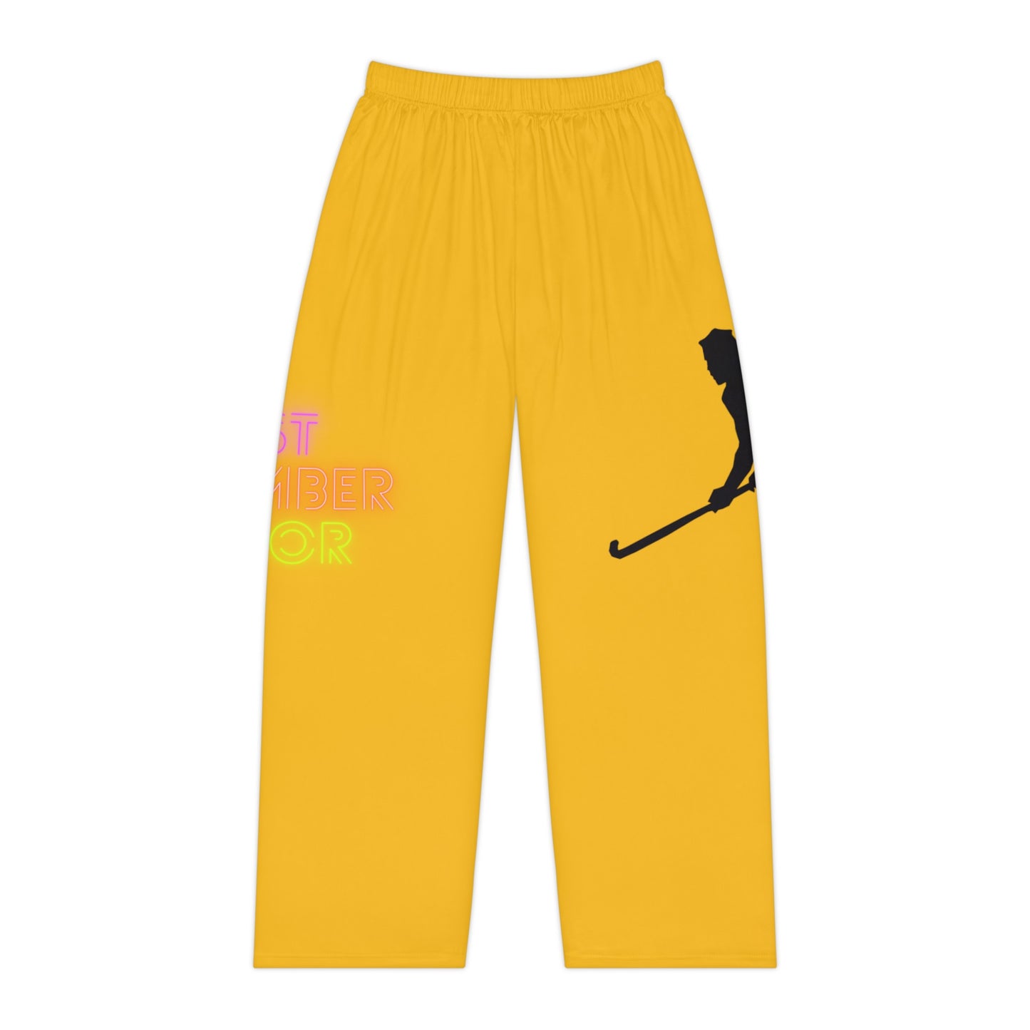 Pambabaeng Pajama Pantalon: Hockey Yellow