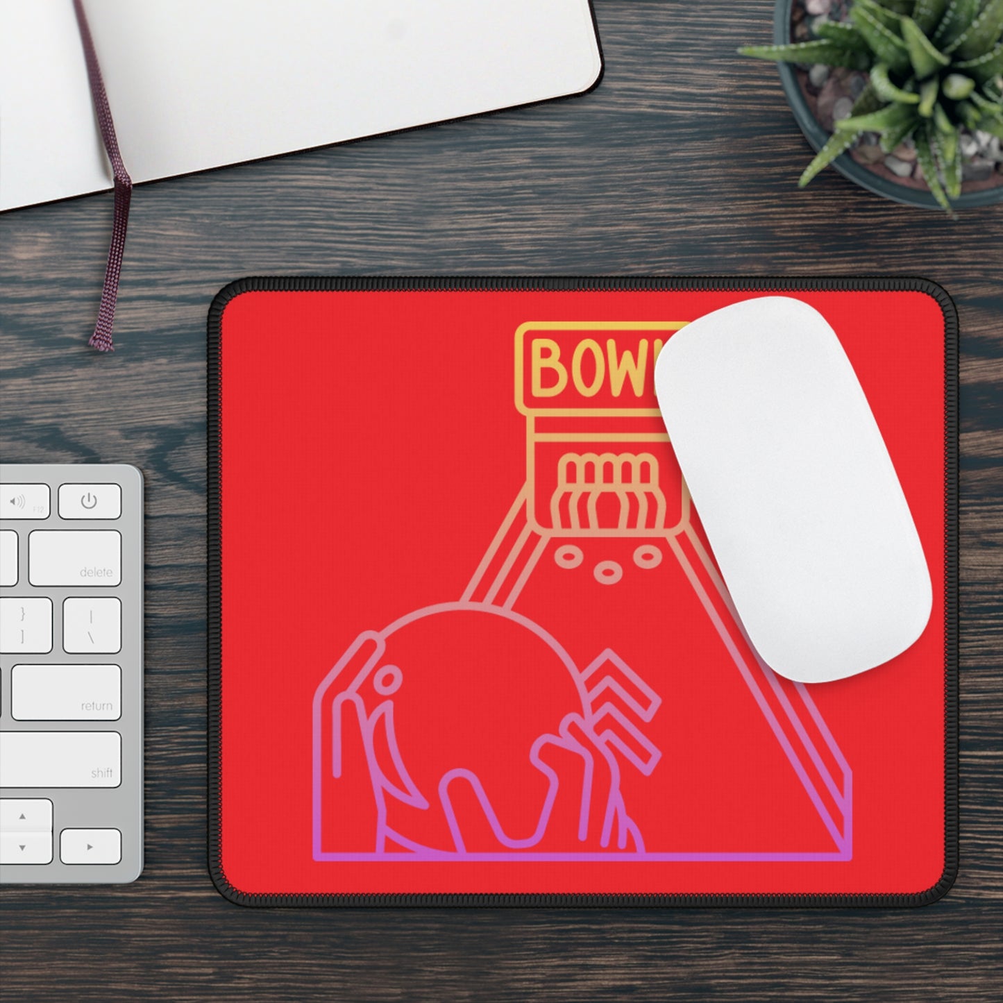 Gaming Mouse Pad: Bowling Red