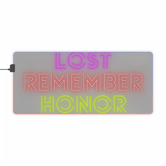 LED Gaming Mouse Pad: Lost Remember Honor Lite Grey