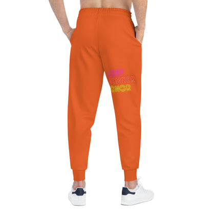 Athletic Joggers: Crazy Penguin World Logo Orange