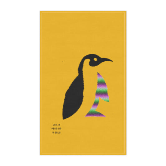 Kitchen Towel: Crazy Penguin World Logo Yellow