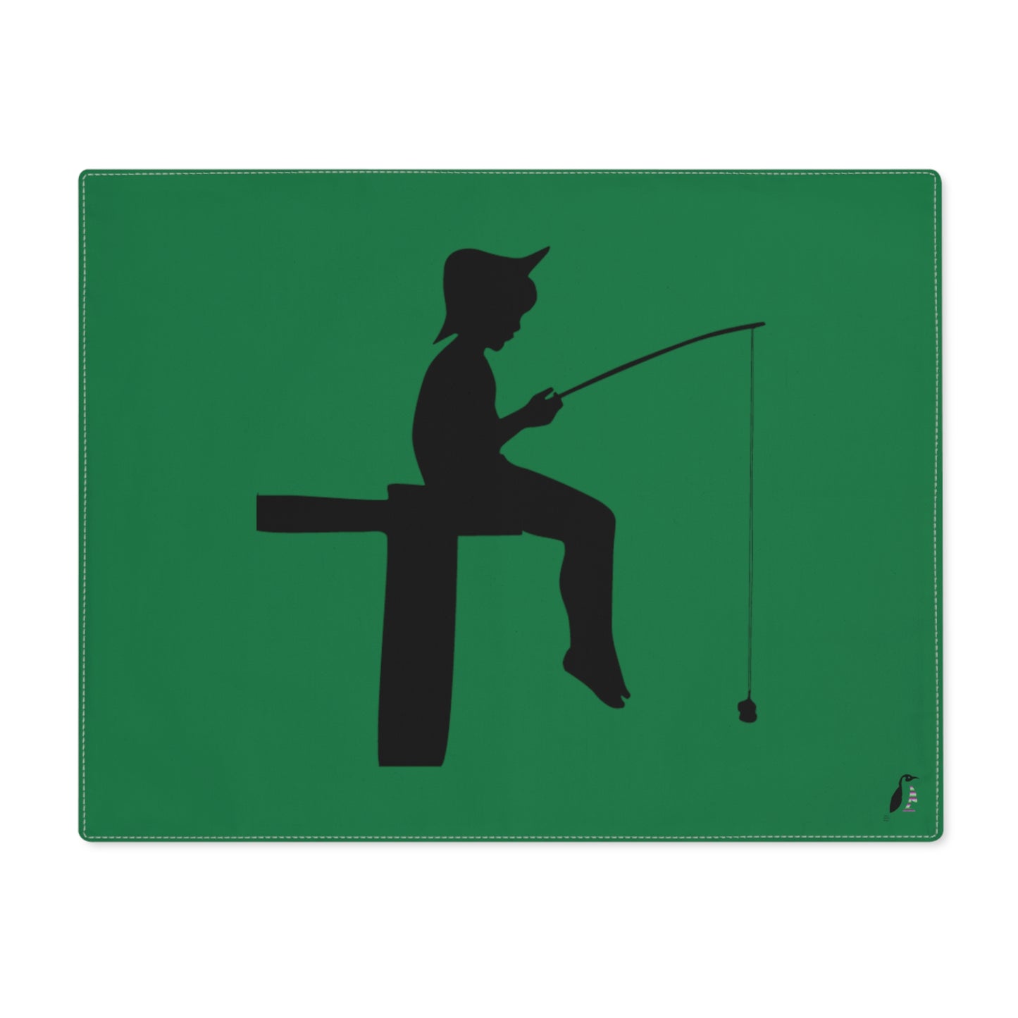 Placemat, 1pc: Fishing Dark Green