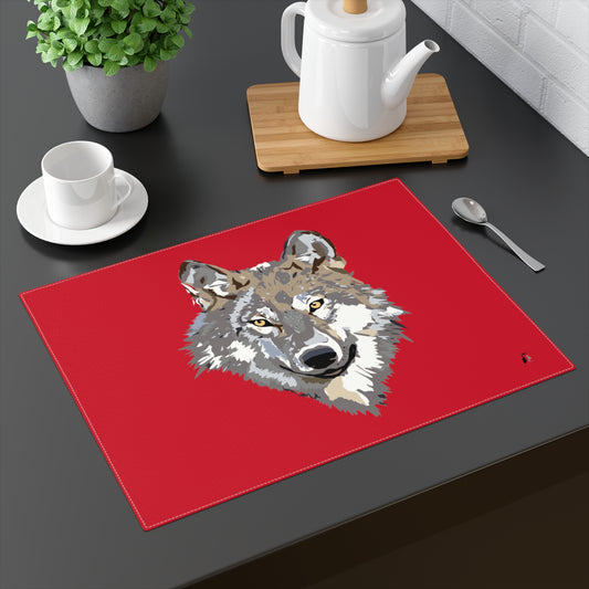 Placemat, 1pc: Wolves Dark Red