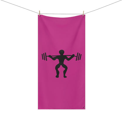 Mink-Cotton Towel: Weightlifting Pink