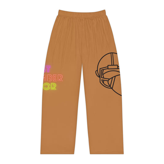 Women's Pajama Pants: Football Lite Brown