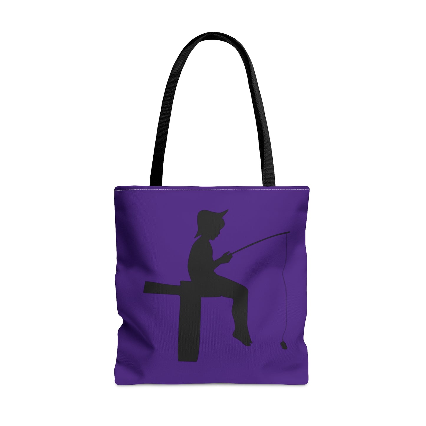 Tote Bag: Fishing Purple