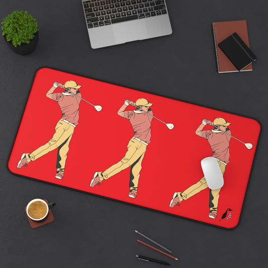 Desk Mat: Golf Red