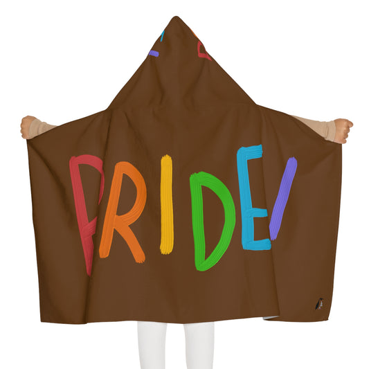 Youth Hooded Towel: LGBTQ Pride Brown