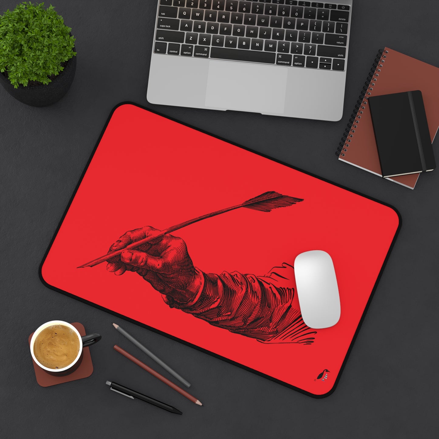 Desk Mat: Writing Red